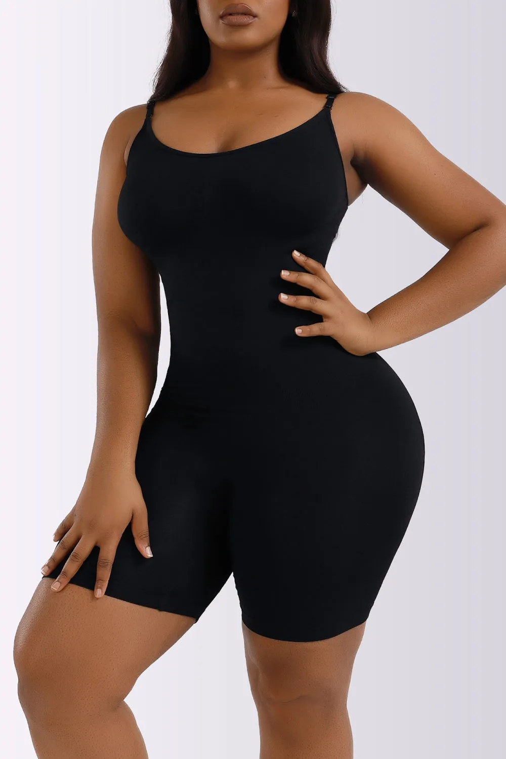 *APP EXCLUSIVE* Full Size Spaghetti Strap Shaping Romper