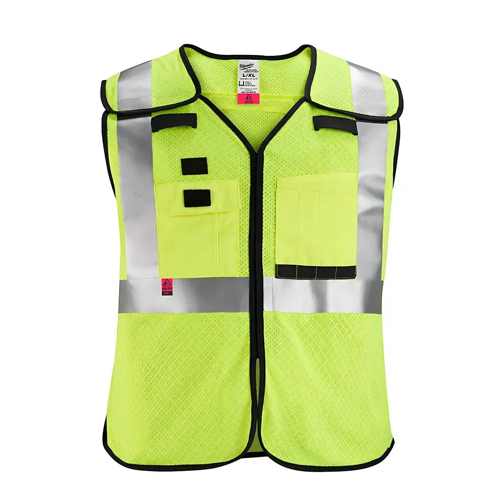 AR/FR Cat. 1 Class 2 Breakaway High Visibility Yellow Mesh Safety Vest - L/XL (ANSI/CSA)