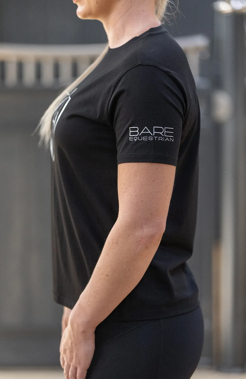 BARE Silver Logo T-Shirt - Black