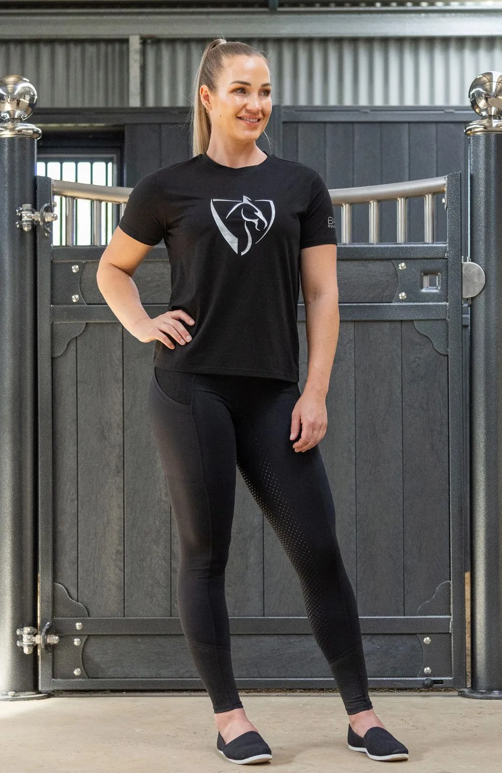 BARE Silver Logo T-Shirt - Black