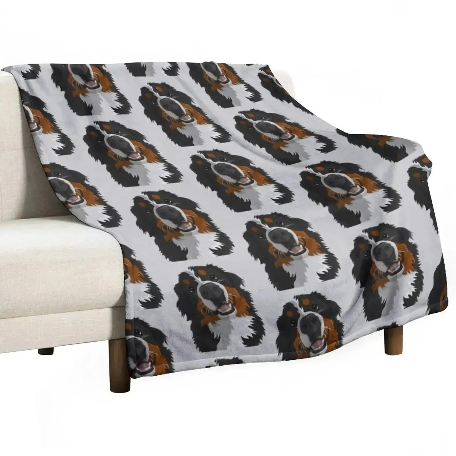 Bernese Mountain Dog Throw Blanket Luxury Designer Blanket Sleeping Bag Blanket Fashion Sofa Blankets