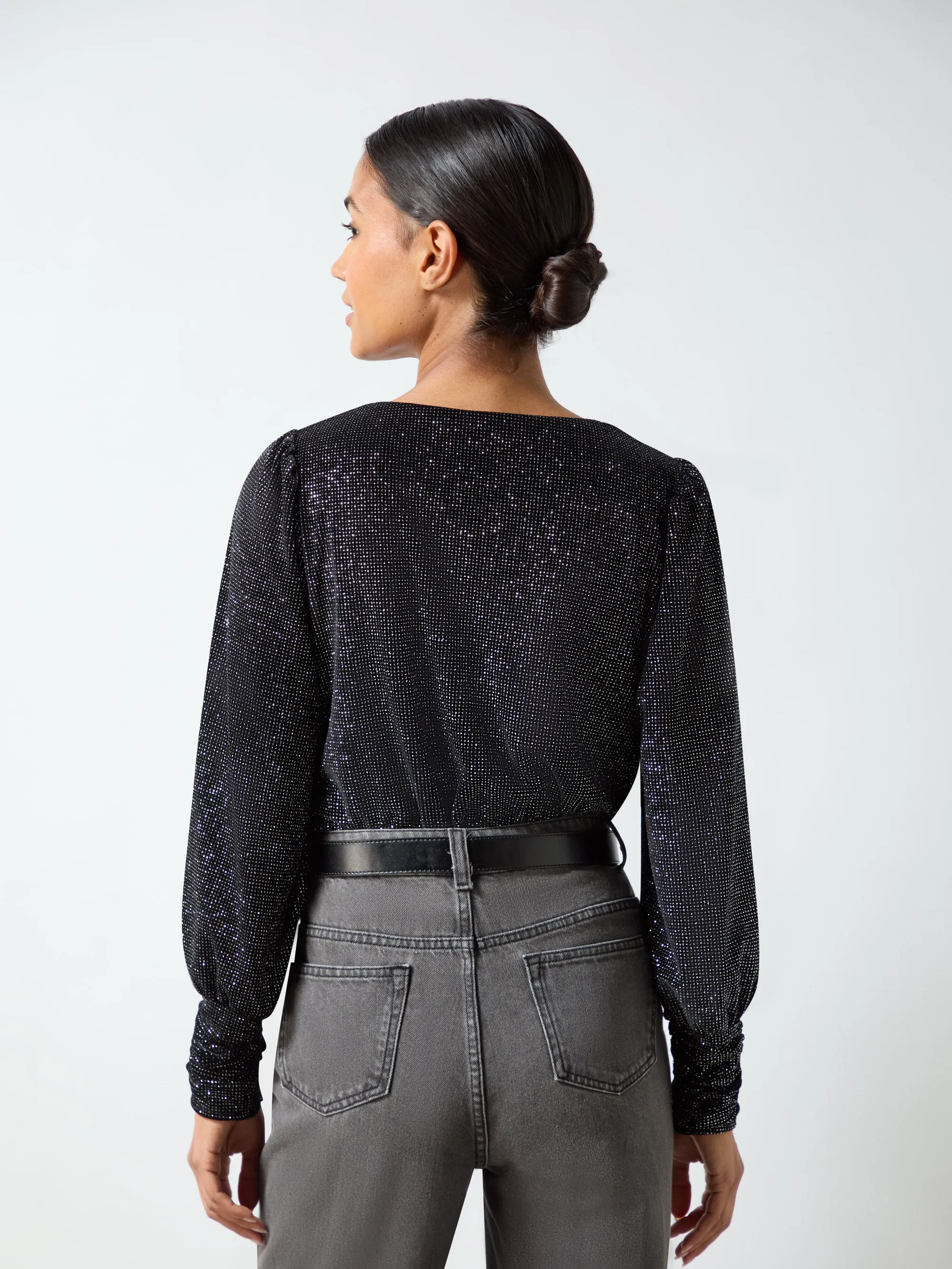 Black Velvet Sparkle Bodysuit