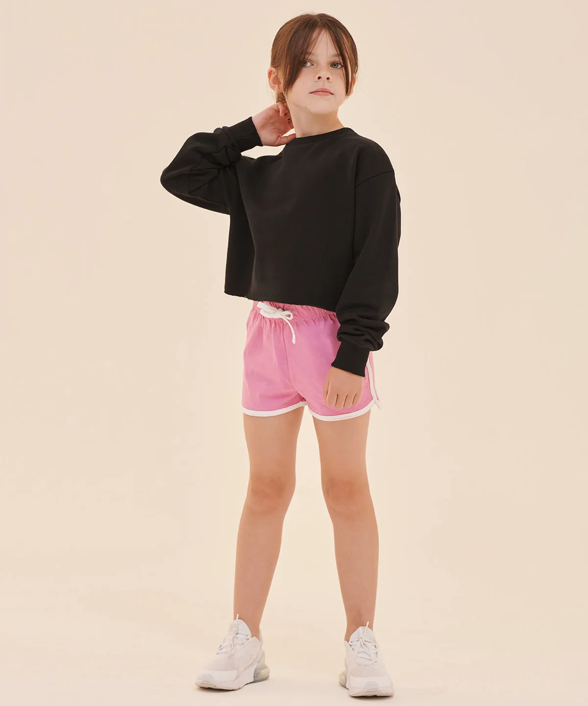 Black/Black - Kids retro shorts