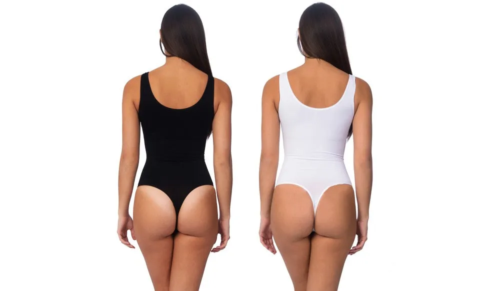 Body Beautiful Shapewear Shaping Bodysuit, 2 Pack.