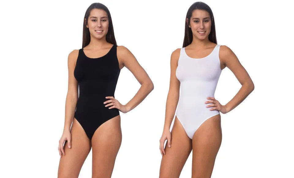 Body Beautiful Shapewear Shaping Bodysuit, 2 Pack.