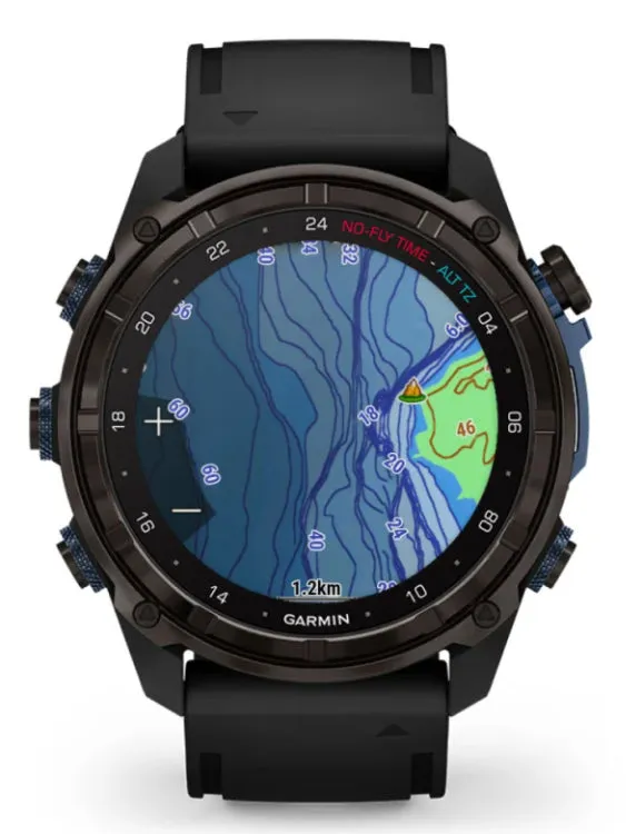 Garmin Descent Mk3i - 51mm Carbon DLC Titanium with Silicone Band