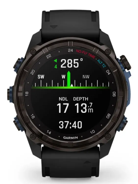 Garmin Descent Mk3i - 51mm Carbon DLC Titanium with Silicone Band