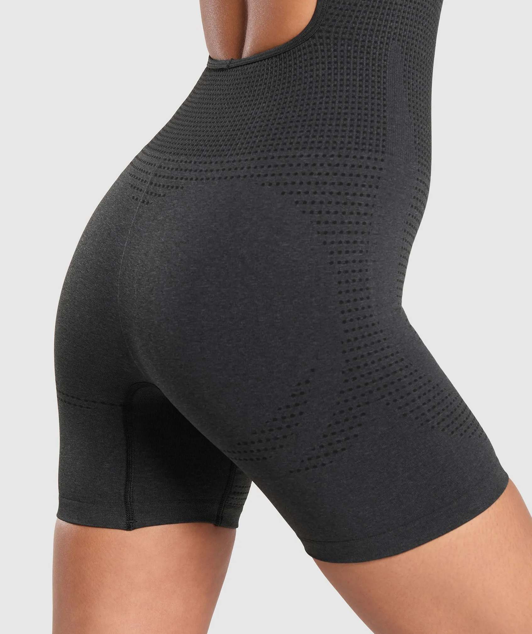 Gymshark Vital Seamless Short Bodysuit - Black Marl