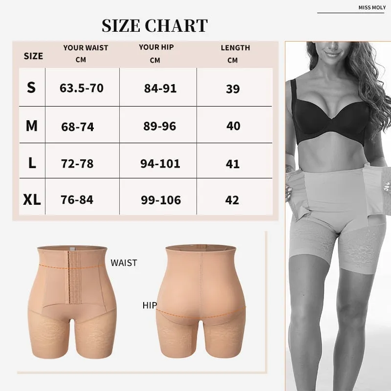 High Waist Body Shaper Butt Lifter Panties Firm Control Shapewear Boyshorts Waist Trainer Corset Underwear