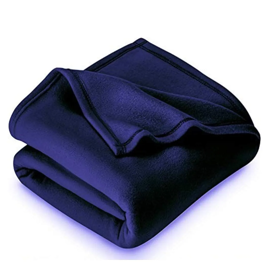 IVAZA New Glacial Microfiber All Season Polar Soft Warm Fleece Blanket for Home (Double Bed 90x90 Inches Set of 1 Blue)