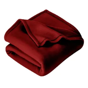 IVAZA New Glacial Microfiber All Season Polar Soft Warm Fleece Blanket for Home (Double Bed 90x90 Inches Set of 1 Maroon)