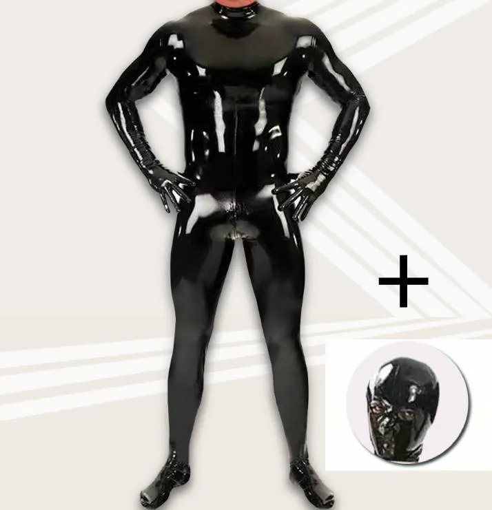 Latex Ammonia Body Shaper Mirror Shiny Leather One-Piece Bodysuit