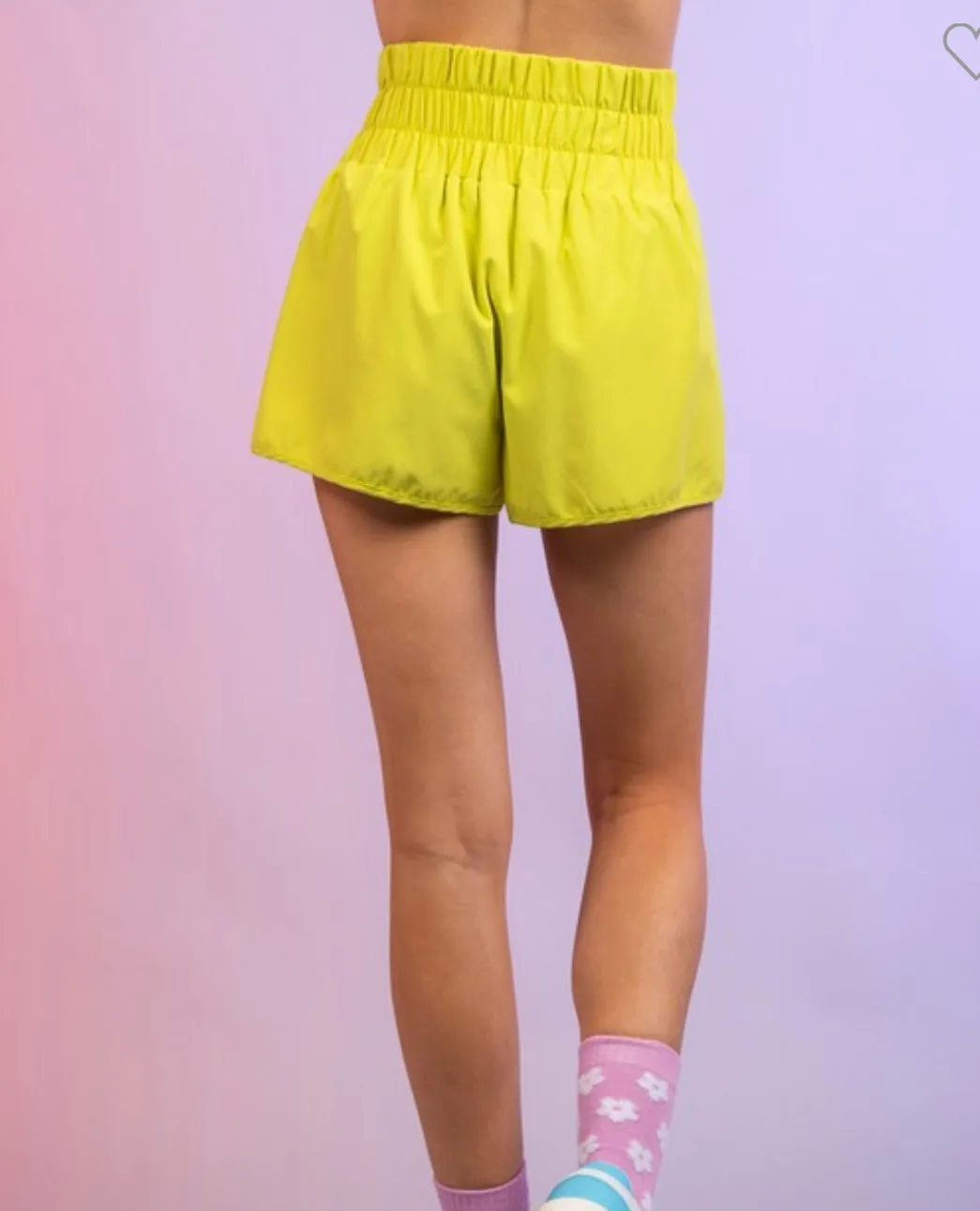 Lined Lime Athletic Shorts