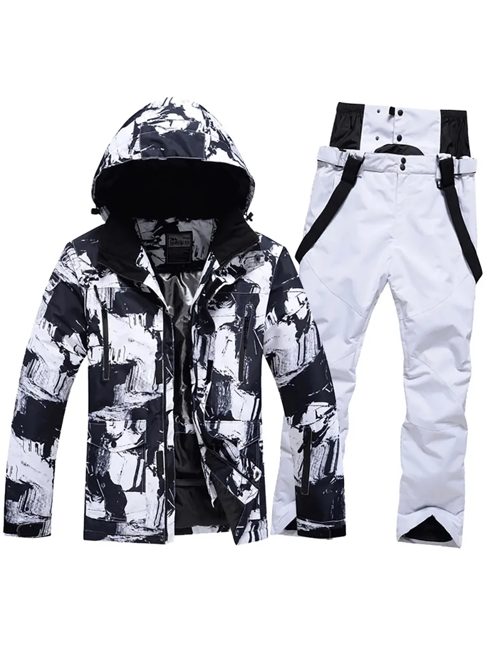 Male Warm Ski Hooded Jacket and Pants Set - SF2068