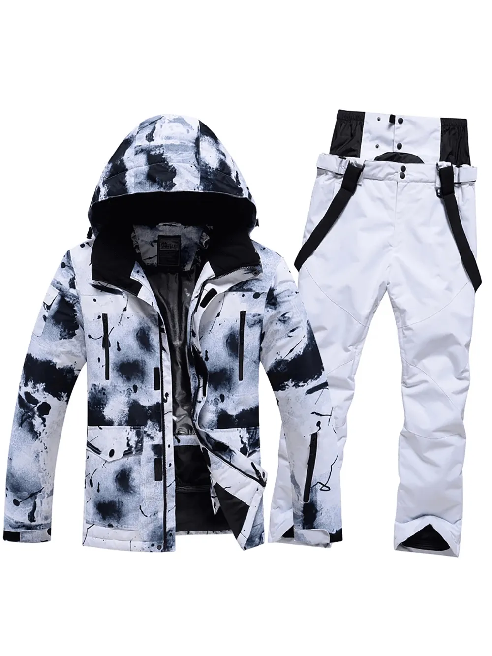 Male Warm Ski Hooded Jacket and Pants Set - SF2068