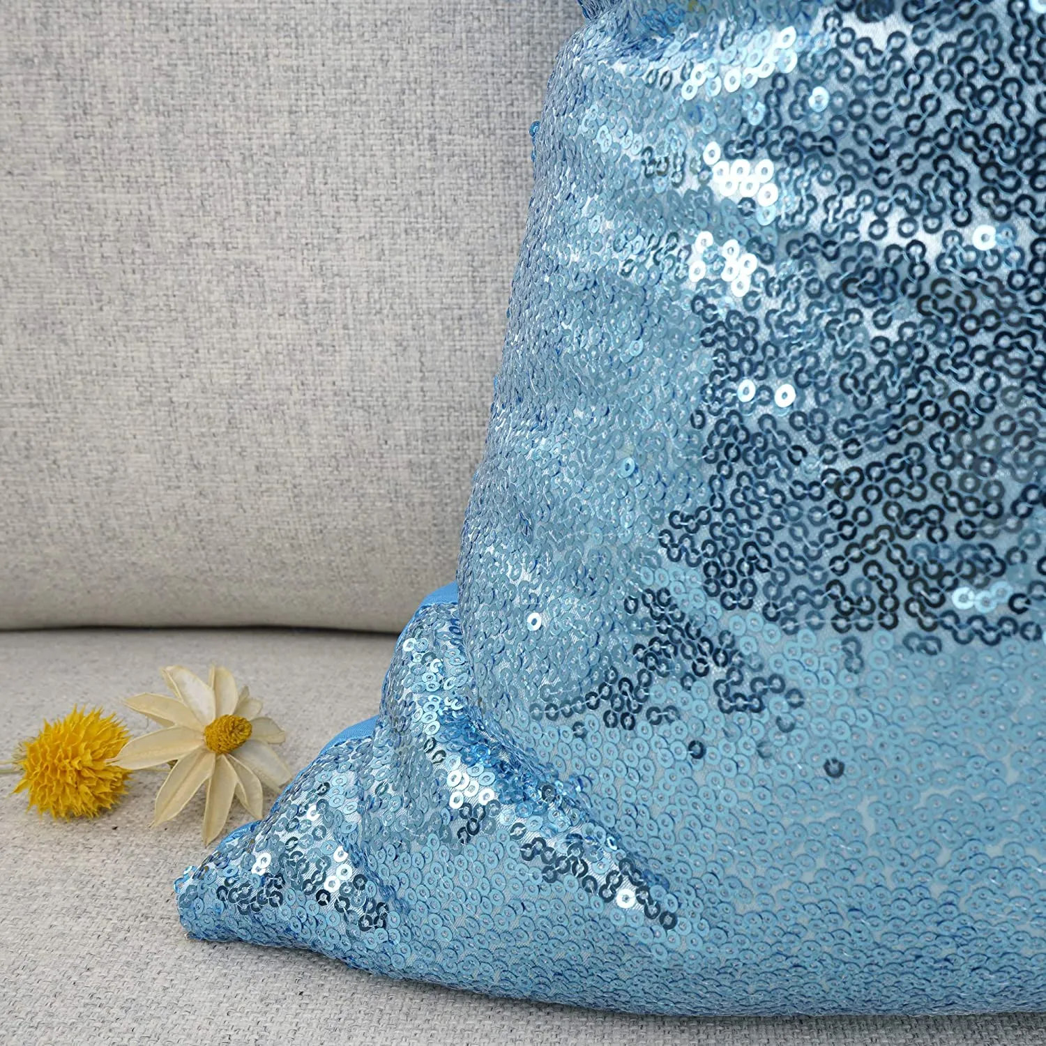 Metallic Blue Pillows