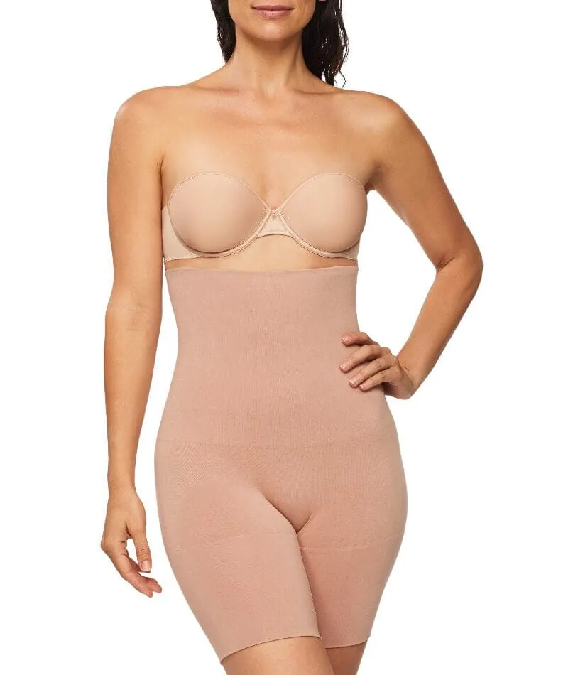 Nancy Ganz Bamboo Essentials High Waisted Thigh Shaper Short - Mahogany