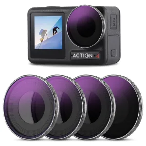 NEEWER ND/PL Filters Set Compatible with DJI Osmo Action 4