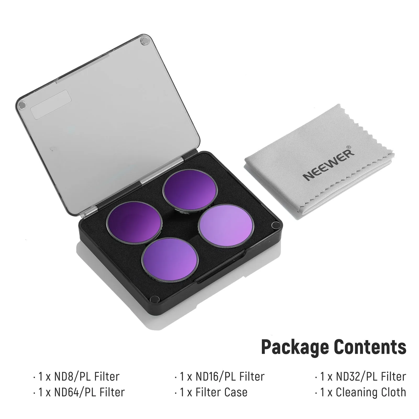 NEEWER ND/PL Filters Set Compatible with DJI Osmo Action 4