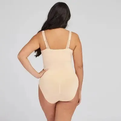 New - Assets by Spanx Women's Remarkable Results Open-Bust Brief Bodysuit