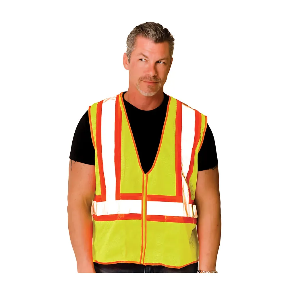 PIP 302-MVLY-4X ANSI Type R Class 2 Value Two-Tone Mesh Vest