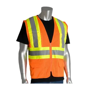 PIP 302-MVZPOR-XL ANSI Type R Class 2 Two-Tone Six Pocket Mesh Vest