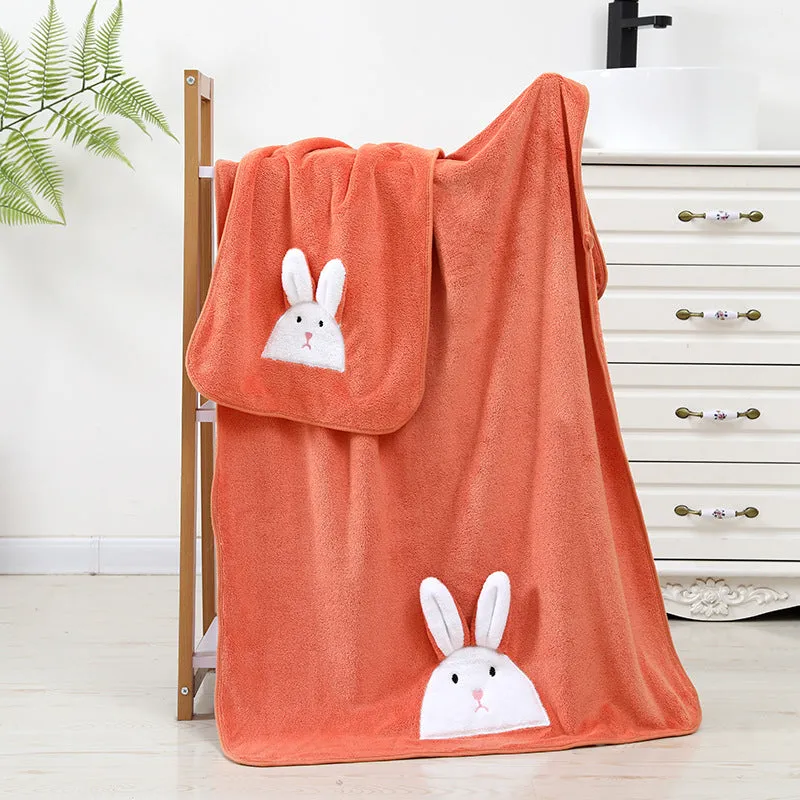 Plush Over Sized Coral Fleece Towel Set, HG0051