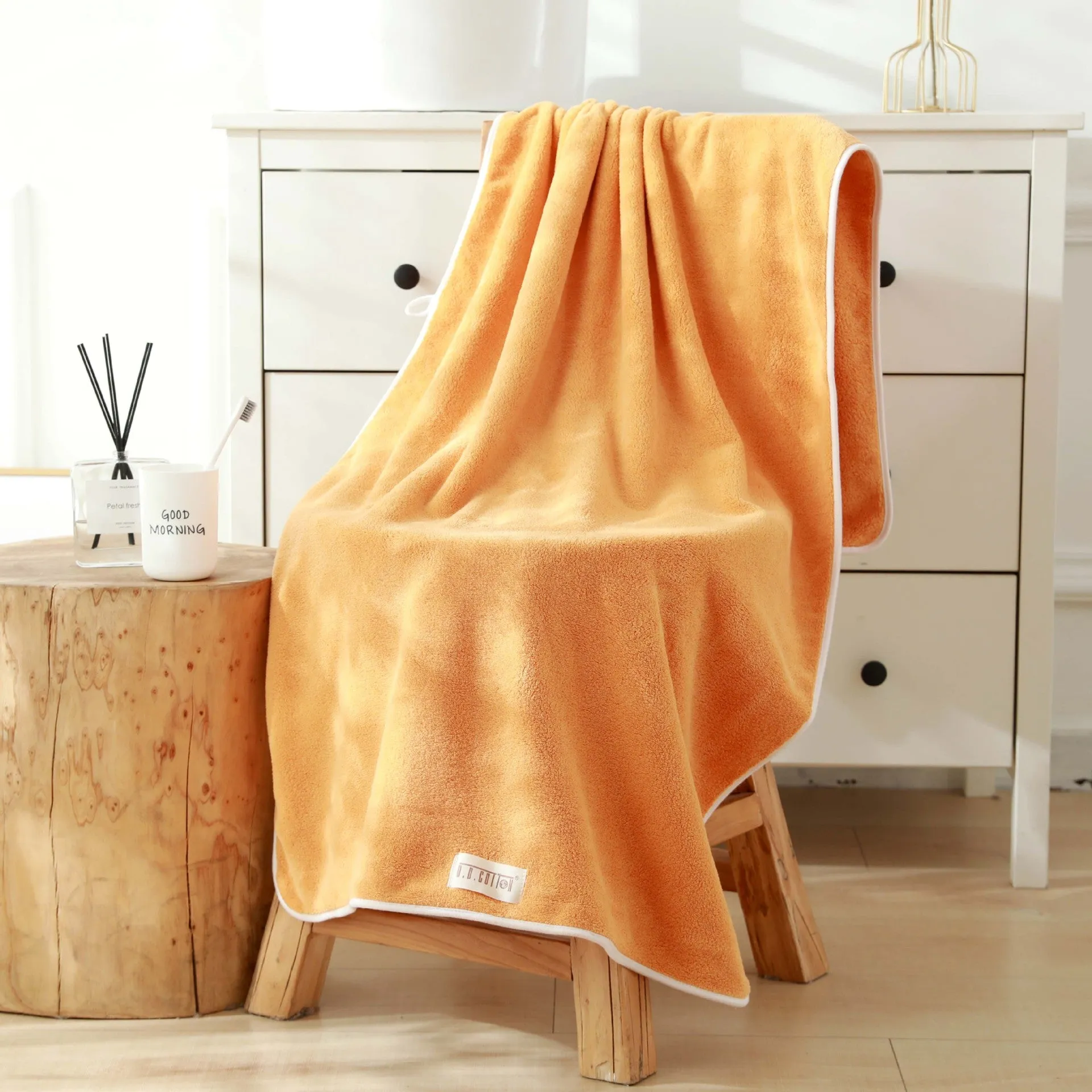 Plush Over Sized Coral Fleece Towel Set, HG0051