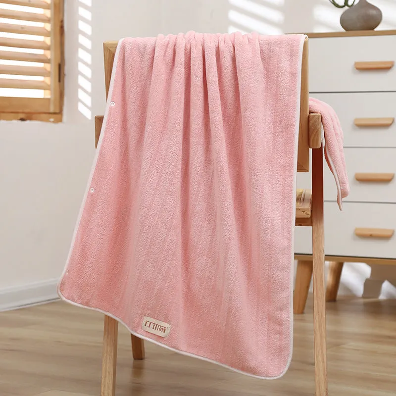 Plush Over Sized Coral Fleece Towel Set, HG0051