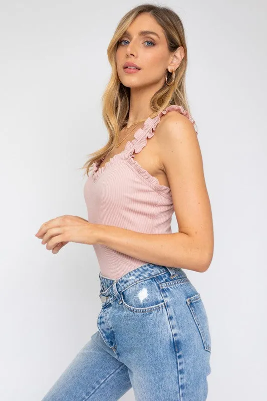 Ruffle Romance Neckline Bodysuit