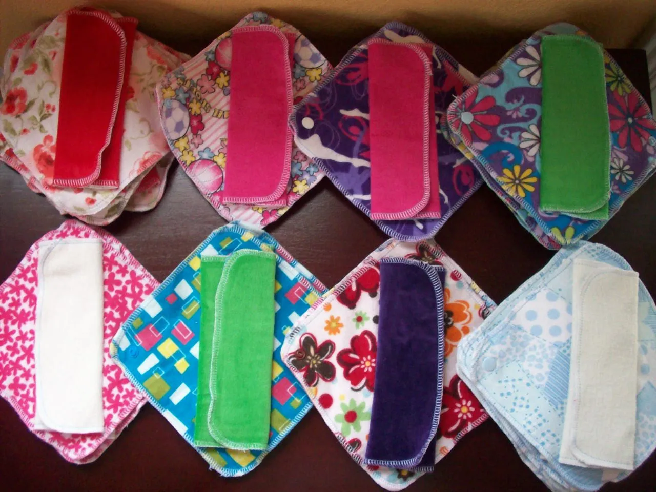 Set of 5 MamaBear LadyWear Quick-Dry cloth menstrual pads - Heavy/Overnight/Post Partum