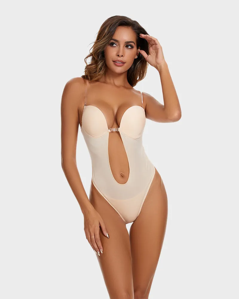 SheCurve® Strapless U Plunge Thong Bodysuit