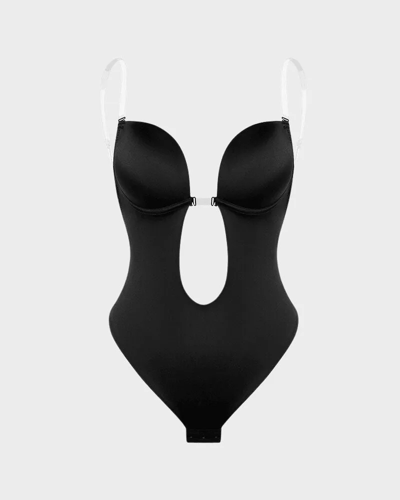 SheCurve® Strapless U Plunge Thong Bodysuit