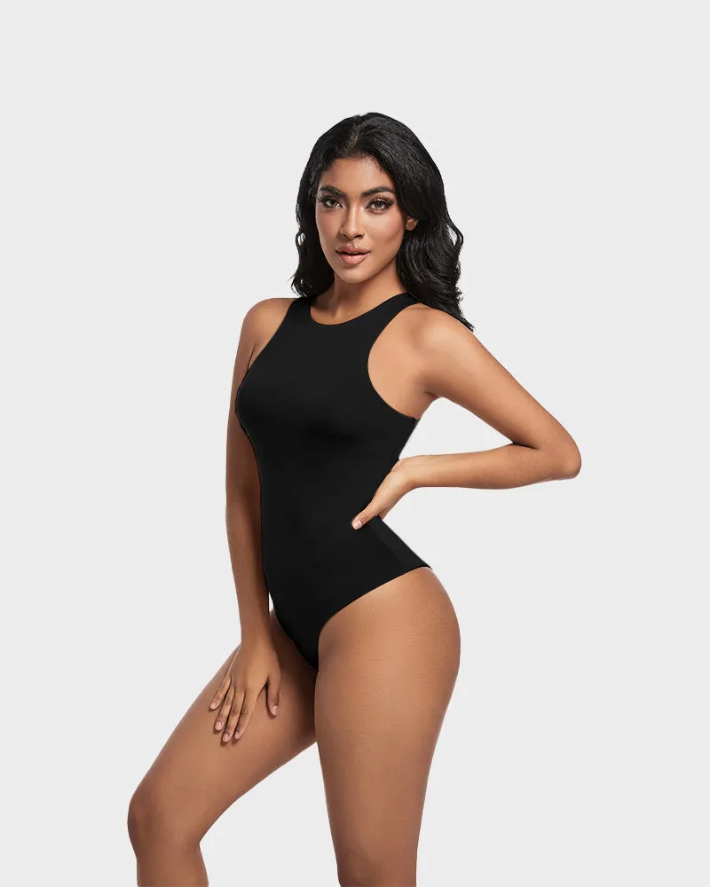 SheCurve®Seamless Sculpt Sleeveless Halter Neck Thong Bodysuit