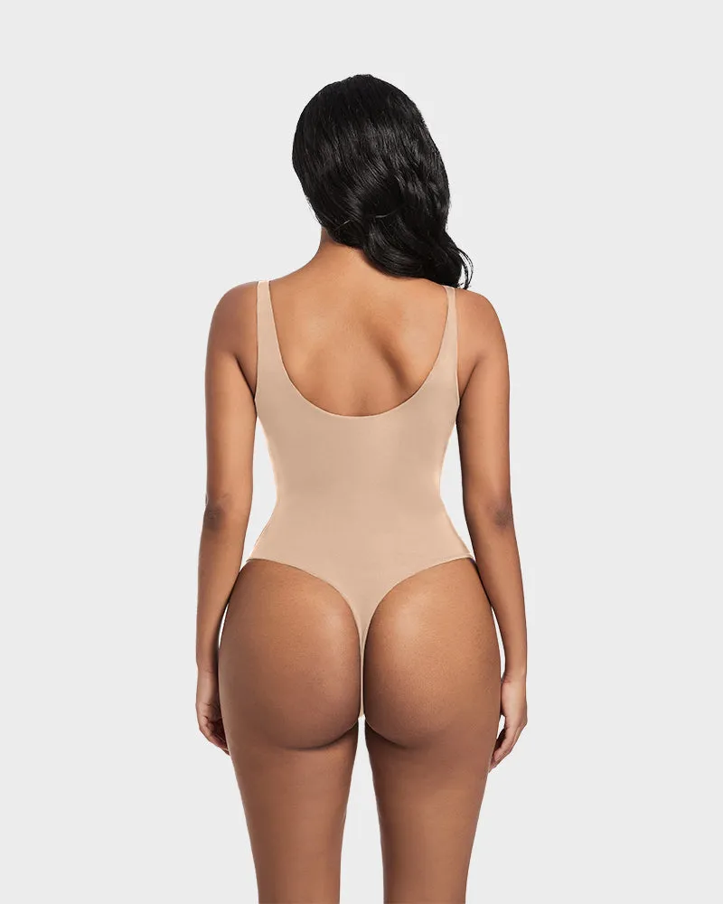 SheCurve®Seamless Sculpt Sleeveless Scoop Neck Thong Bodysuit