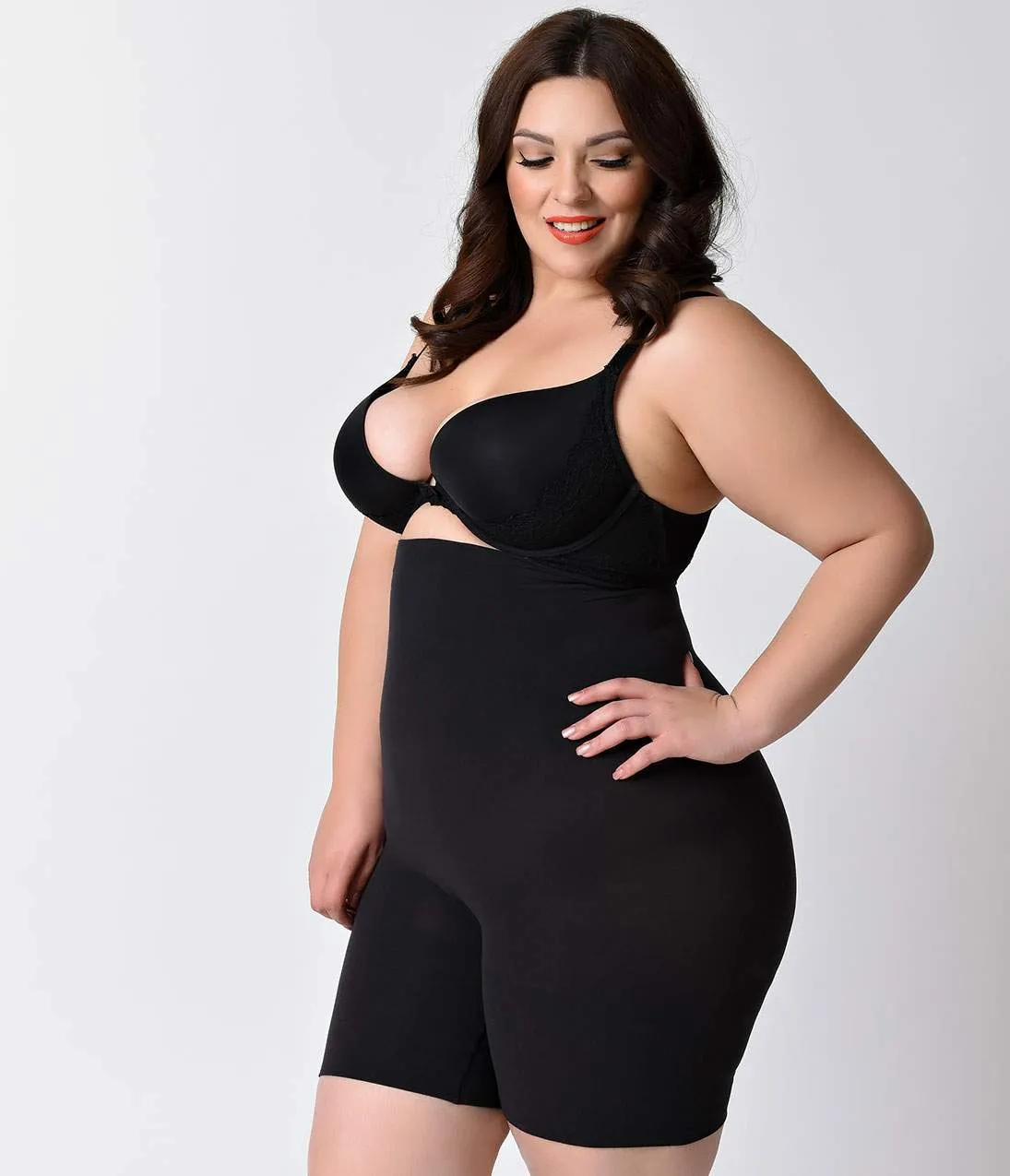 Spanx Plus Size Black Higher Power High Waist Shaper Shorts