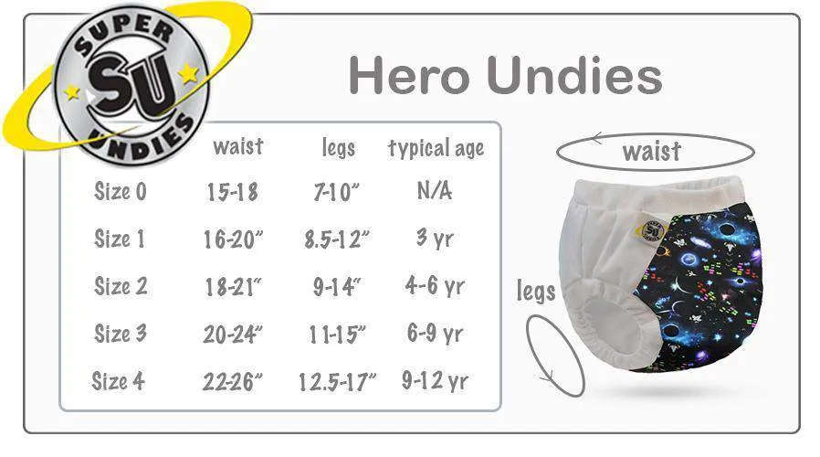 Super Undies | Hero Undies Shell - Cupcake Queen  Size 0 - (20-25 lbs.)