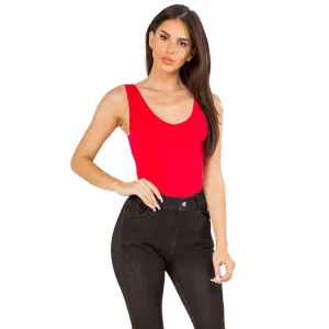 The Basics Bodysuit in Red