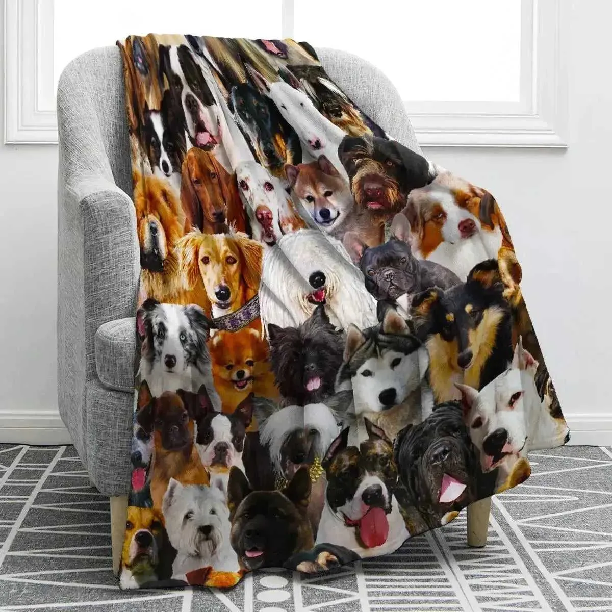 Westie Cute Puppy Blankets West Highland Terrier Dog Flannel Throw Blanket Airplane Travel Printed Soft Warm Bedspread King Size