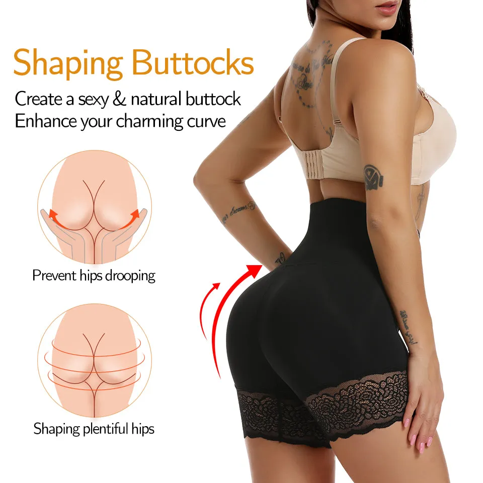 Women's Body Shaper High Waist Safety Shorts Lace Knickers Tummy Control Panties Underwear Shaping Boyshorts Shapewear