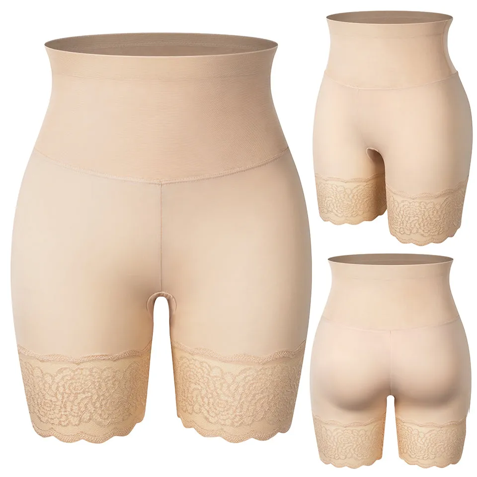 Women's Body Shaper High Waist Safety Shorts Lace Knickers Tummy Control Panties Underwear Shaping Boyshorts Shapewear