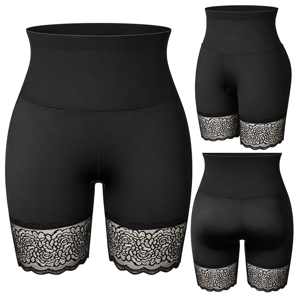 Women's Body Shaper High Waist Safety Shorts Lace Knickers Tummy Control Panties Underwear Shaping Boyshorts Shapewear